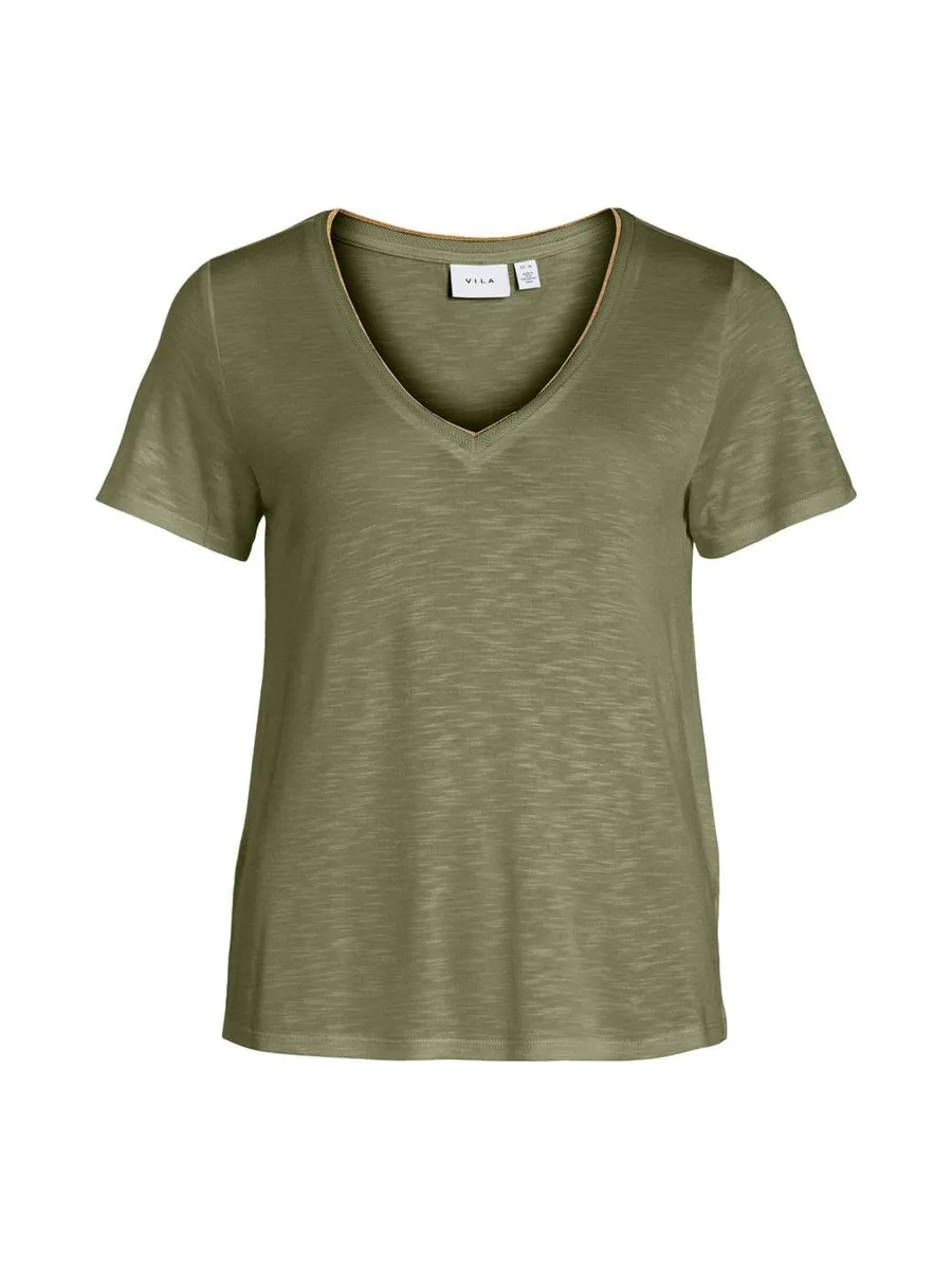 T-Shirt Vert Femme Vila Vinoel 1