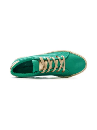 Baskets en Toile Vertes Femme Vert Cache Cache Choescapa 4