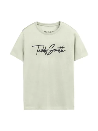 T-Shirt Vert Garçon Teddy Smith Evant 1
