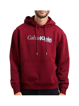 Sweat Rouge Homme Calvin Klein Jeans Cursi 1