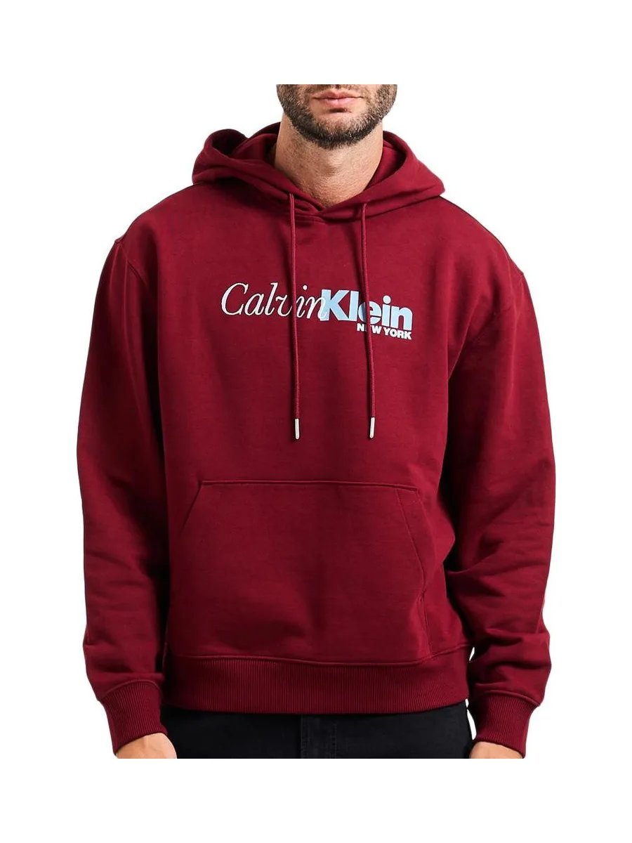 Sweat Rouge Homme Calvin Klein Jeans Cursi 2