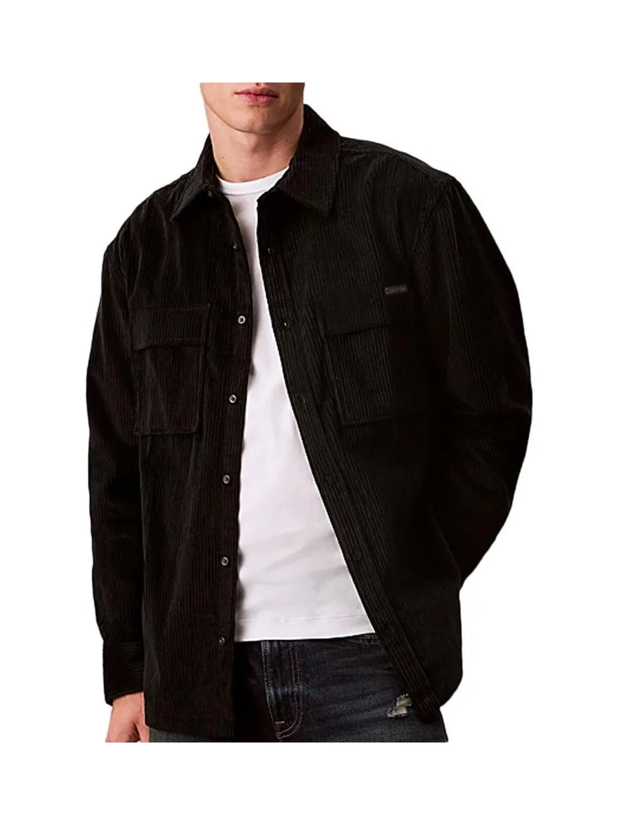 Chemise Noir Homme Calvin Klein Jeans Corduroy Pocket 2