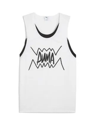 Débardeur de Basketball Blanc/Noir Homme Puma Jaws Core Tank 1