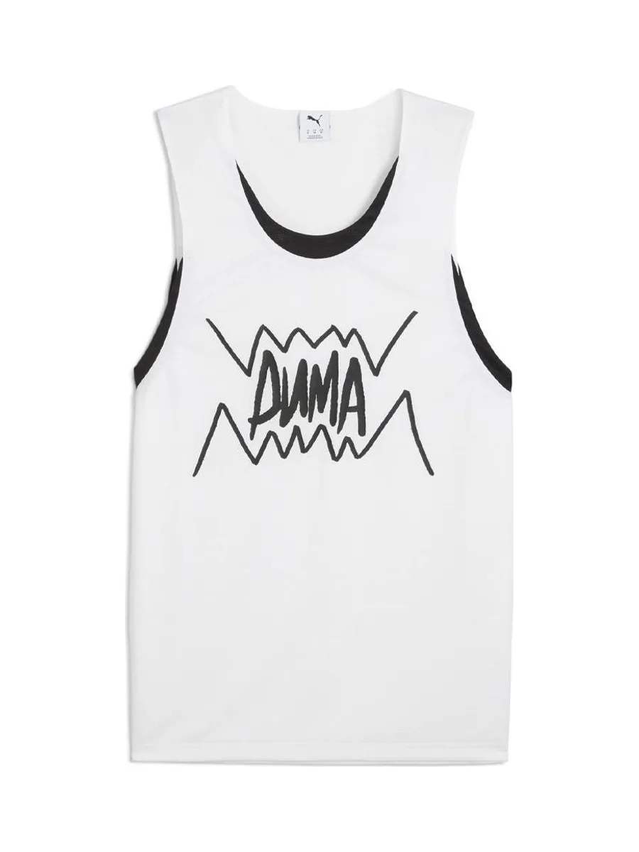 Débardeur de Basketball Blanc/Noir Homme Puma Jaws Core Tank 2
