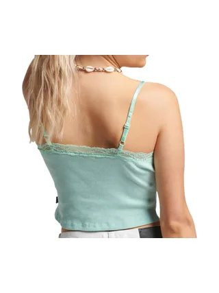 Top Turquoise Femme Superdry Vintage Lace Cami 2