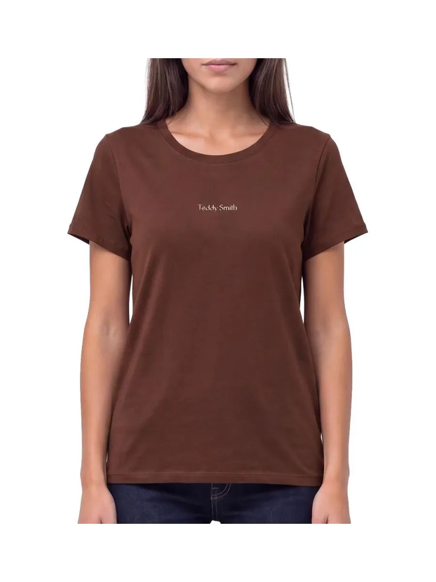 T-Shirt Marron Femme Teddy Smith Ribelles 2