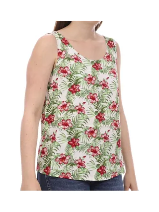 Top Blanc/Vert Femme Vero Moda Easy 1