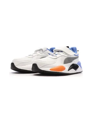 Baskets Blanches/Bleu/Orange Garçon Puma 395555-03 6