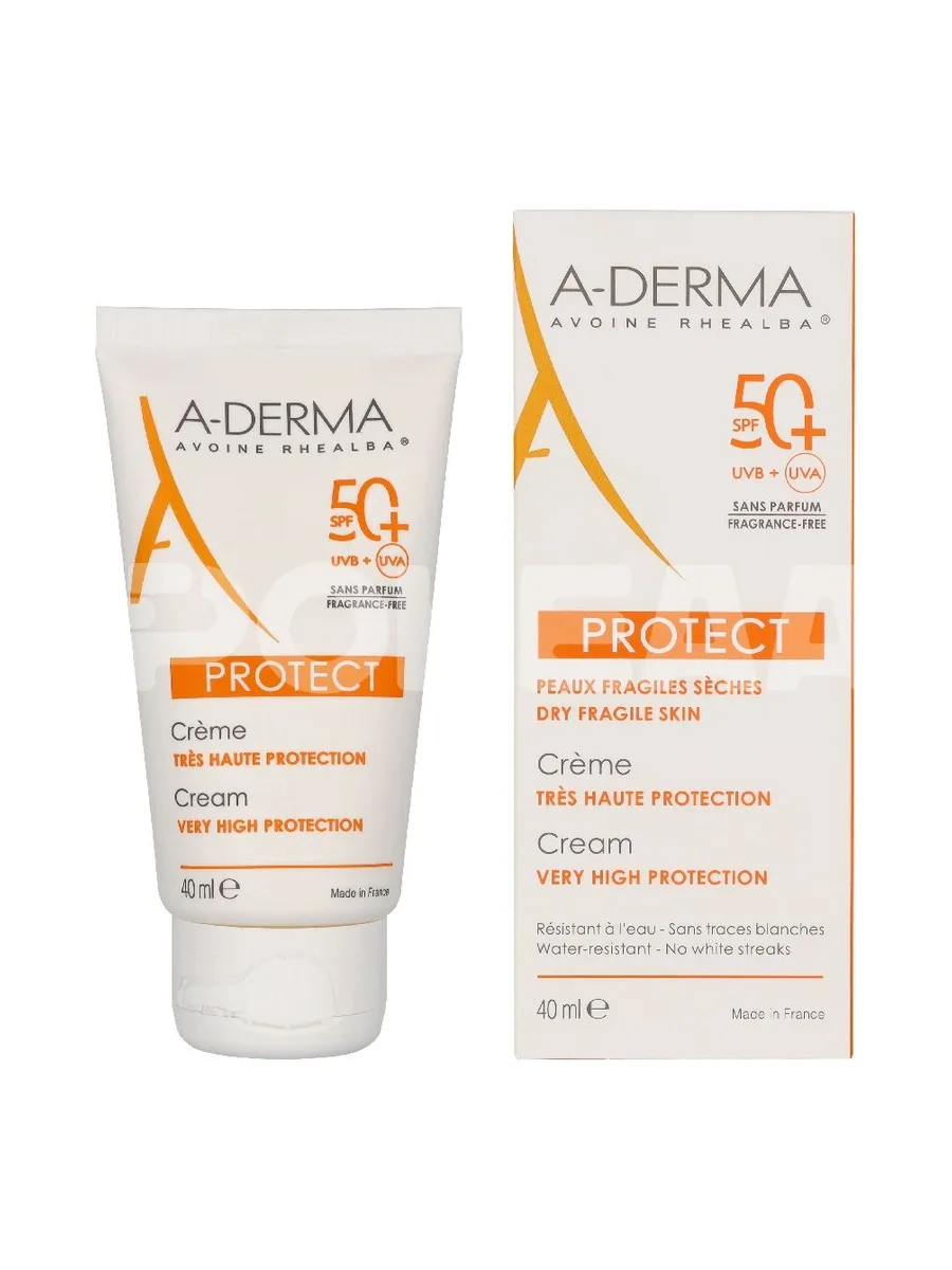 A-Derma Protect Cream SPF50+ 40ml - Normal To Dry Fragile Skin 1