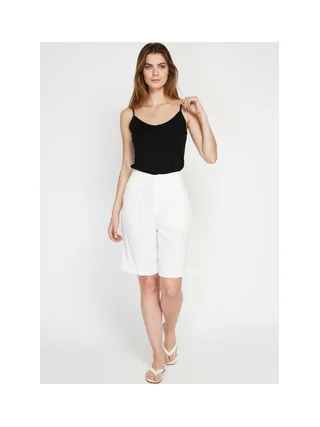 Bermuda taille haute , coupe droite avec poche latérale 3