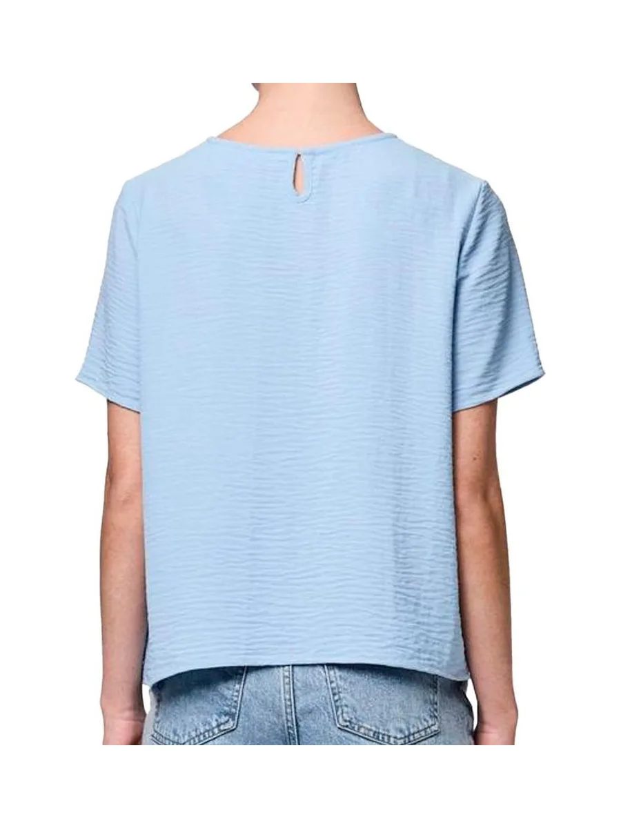 T-Shirt Bleu Femme Pieces Pcanna 3