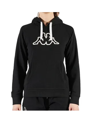 Sweat à Capuche Noir Femme Kappa Belle Slim 1