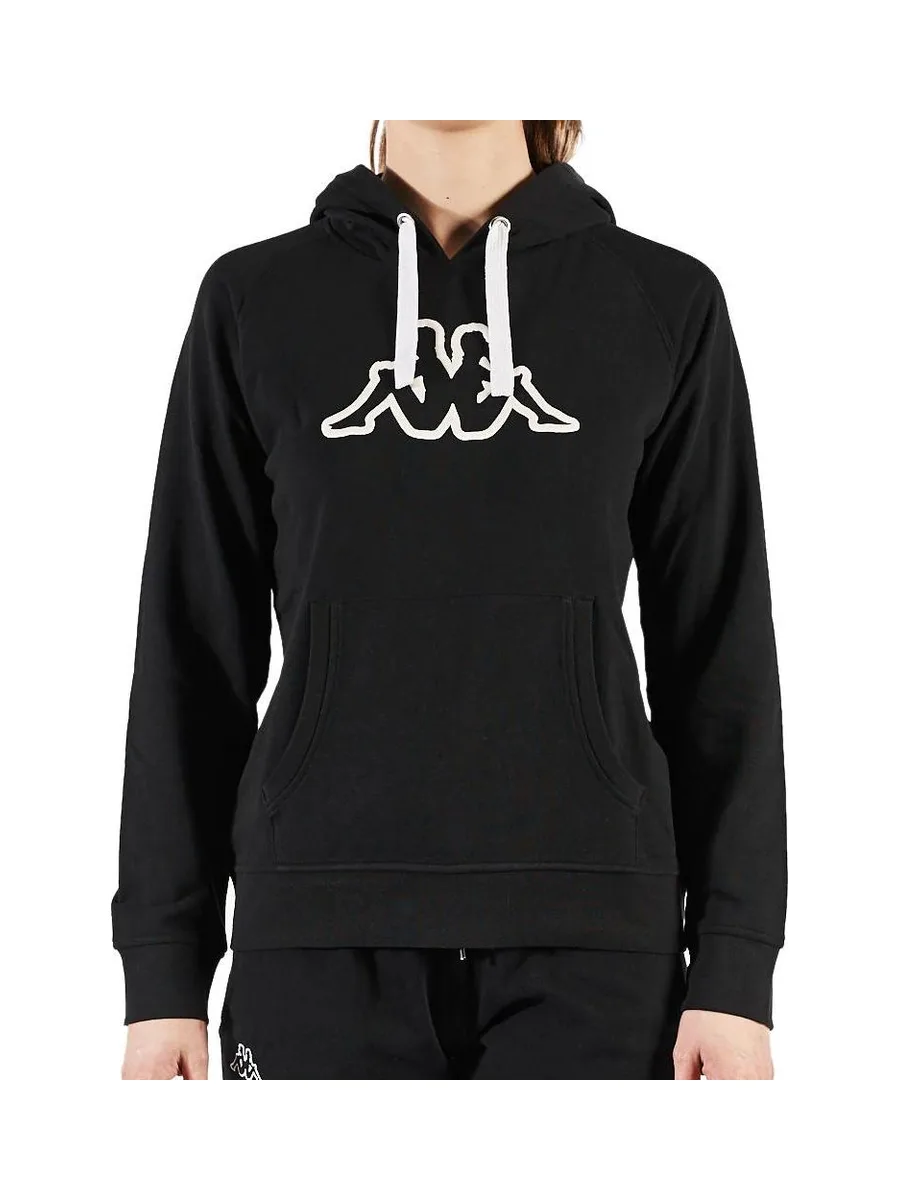 Sweat à Capuche Noir Femme Kappa Belle Slim 2