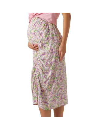 Jupe de Grossesse Rose/Violette Femme Mamalicious Sarah 1