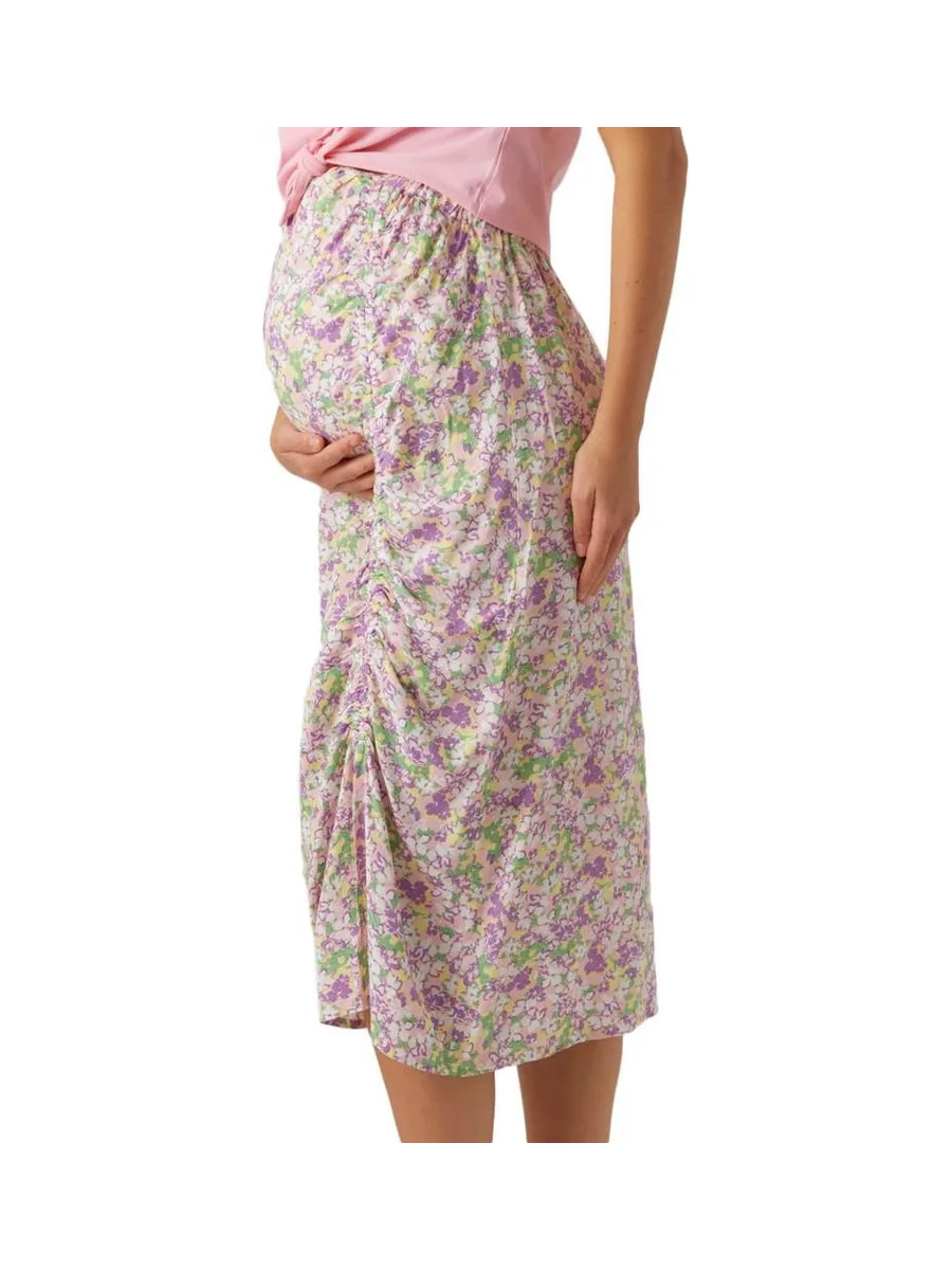 Jupe de Grossesse Rose/Violette Femme Mamalicious Sarah 2
