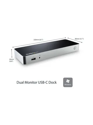 Windows Dual Monitor USB C Dock - 60W PD 2