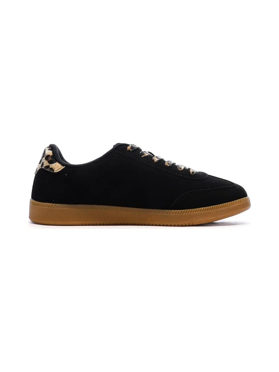 Baskets Noires/Léopard Femme Only Star 3