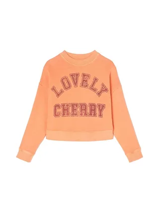 Sweat Orange Fille Le Temps Des Cerises Stephagie 1