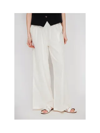 Pantalon large taille haute avec poches 3
