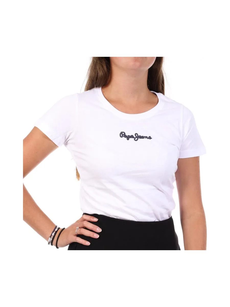 T-Shirt Blanc Femme Pepe jeans PL5000200 2