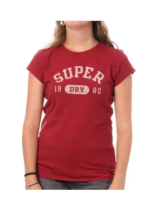 T-Shirt Rouge Femme Superdry Athletic 1