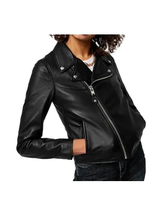 Veste en cuir Noir Femme Schott Lcw8615 1