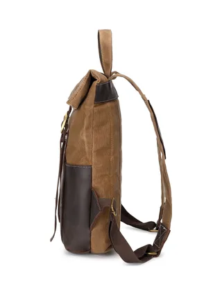 NES - Sac à dos en cuir véritable et toile enduite - Bleu 11