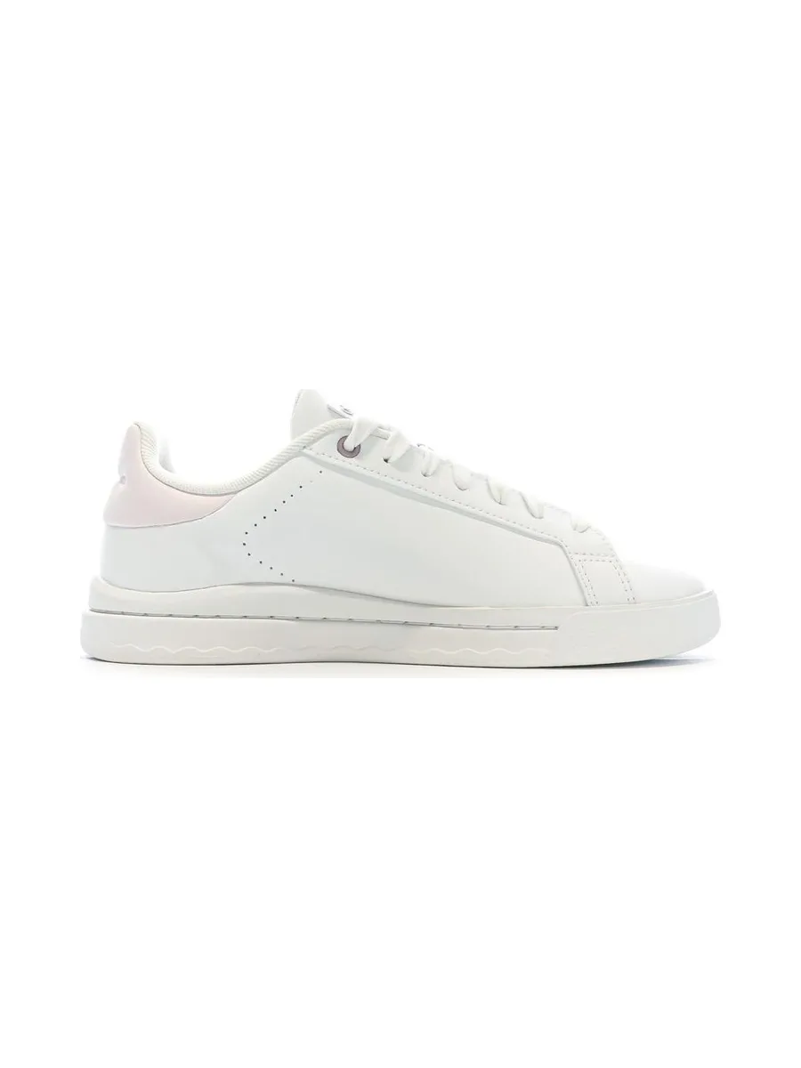 Baskets Blanc/Rose Femme Adidas Court Silk 3