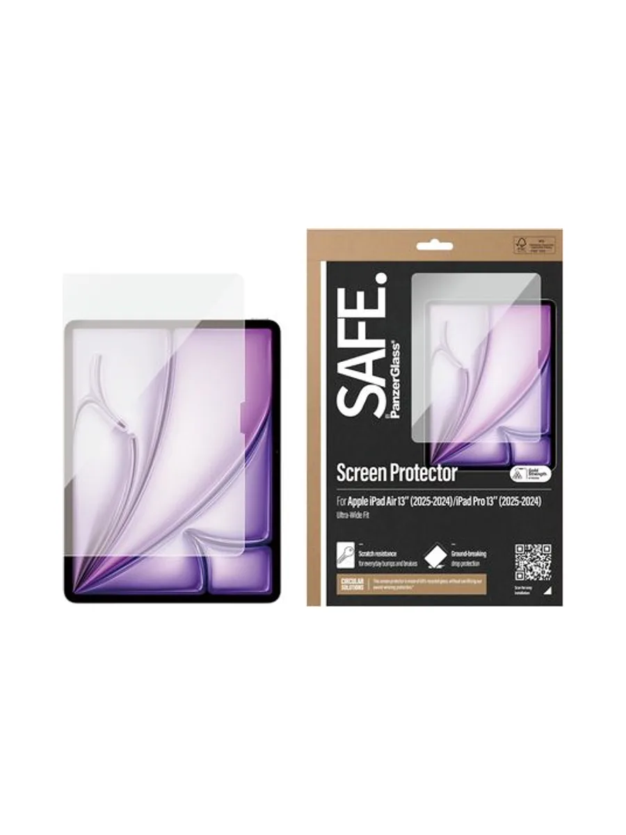 PanzerGlass SAFE. by ® Screen Protector iPad Air 13'' (2024-2026) |iPad Pro 13'' (2024-2025) | Ultra-Wide Fit 2