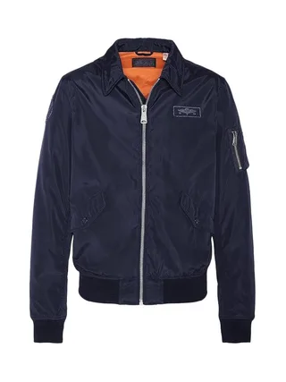 Veste Bombers Marine Homme Schott Blouson Cwu 1
