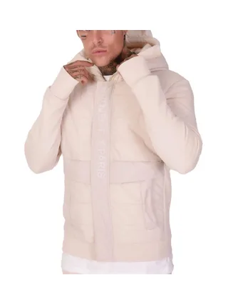 Veste Beige Homme Project X Paris Bi-matiÈre 1