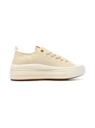 Baskets Basses Beige Femme Refresh Lona 2