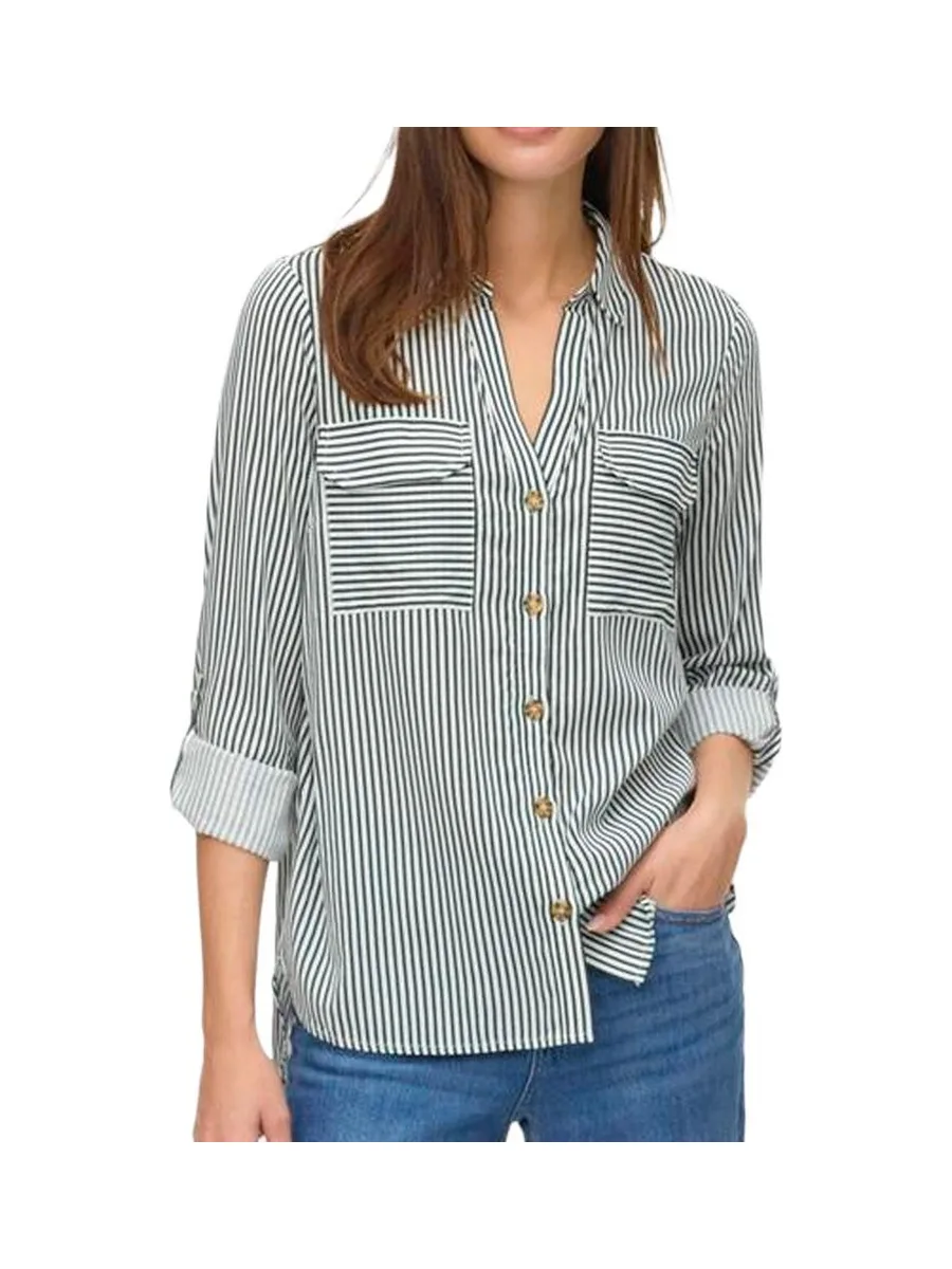 Chemise Vert/Blanc Femme Vero Moda Bumpy 1