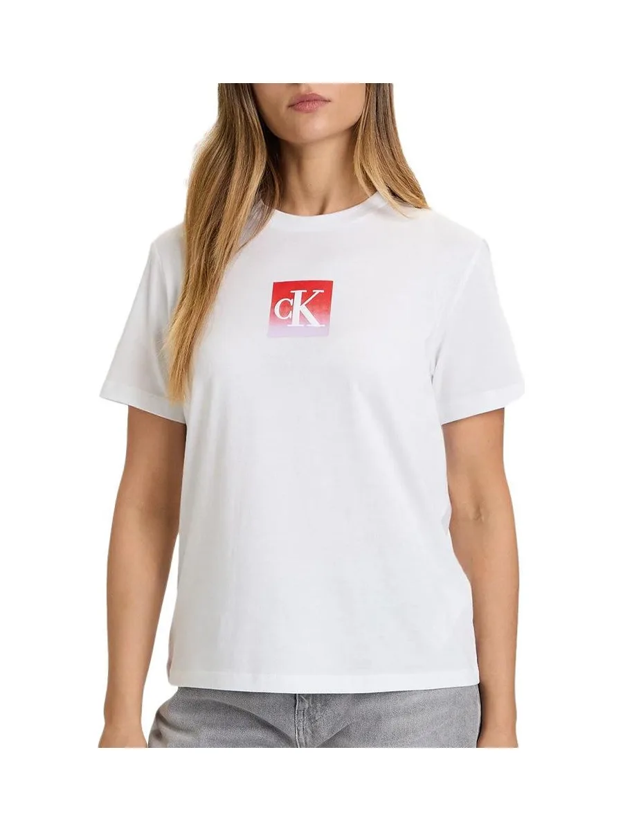T-Shirt Blanc Femme Calvin Klein Jeans Classic Boxed 1
