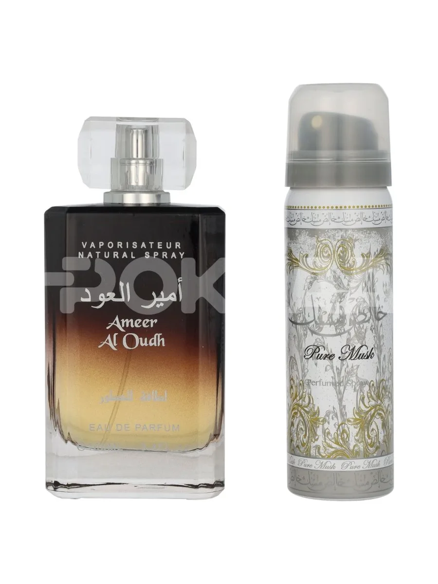 Lattafa Ameer Al Oudh Giftset 150ml - Edp Spray 100ml/Deo Spray 50ml 2