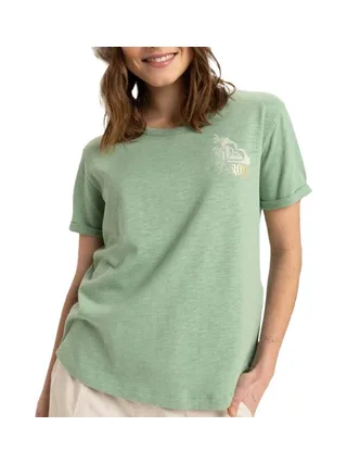 T-shirt Vert Femme Roxy Oceanwave 1