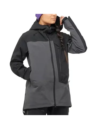 Manteau de Ski Noir Femme Salomon Patrol Goretex 1