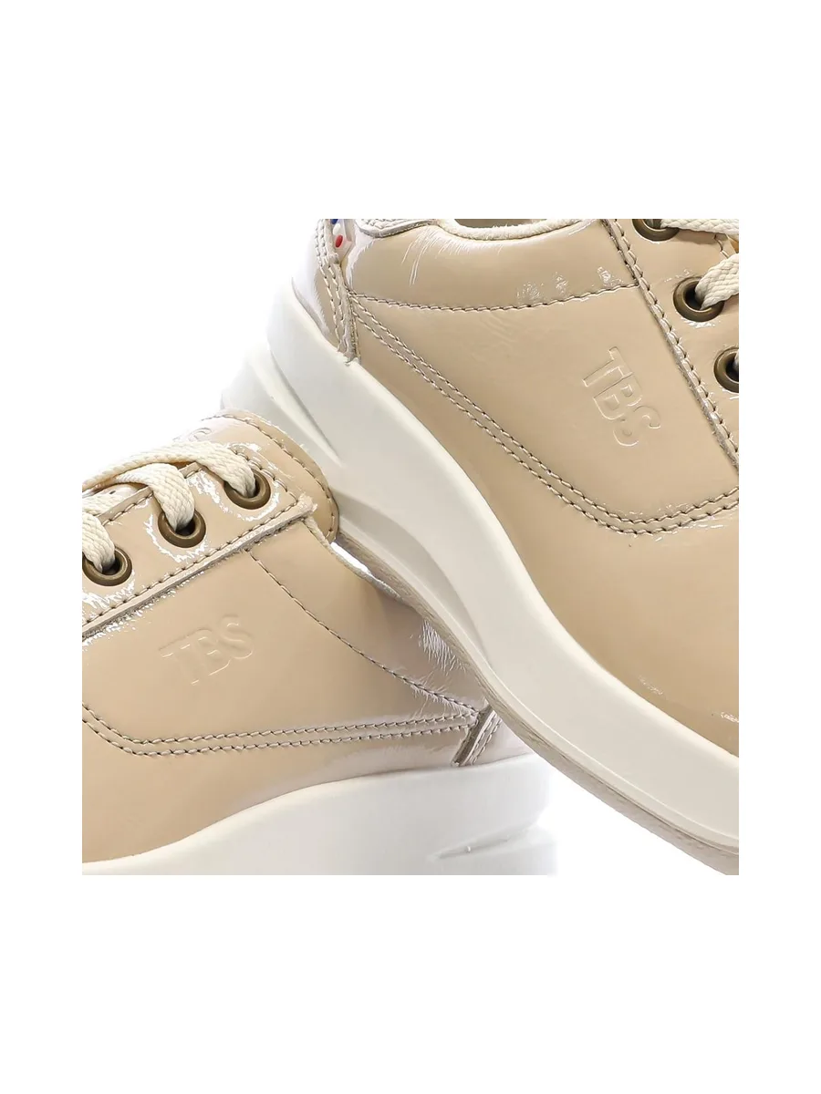 Baskets Beige Femme TBS Tennis Verni Greta 8
