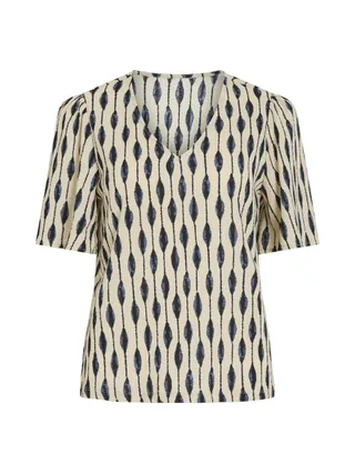 Top Beige/Bleu Femme Vila Viadda 1