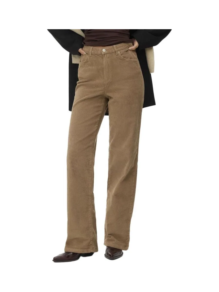 Pantalon Velours Beige Femme Vero Moda Tessa 2