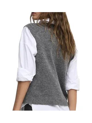 Gilet Gris Clair Femme Only Livia 2