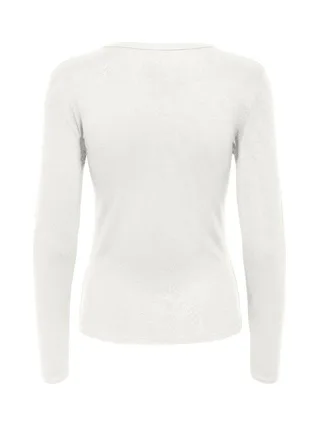T-shirt Manches Longues Blanc Femme JDY Mila 2