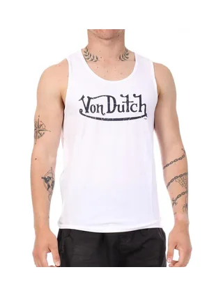 Débardeur Blanc Homme Von Dutch Poitrine 1