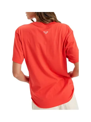 T-Shirt Rouge Femme Roxy Hangloose 2