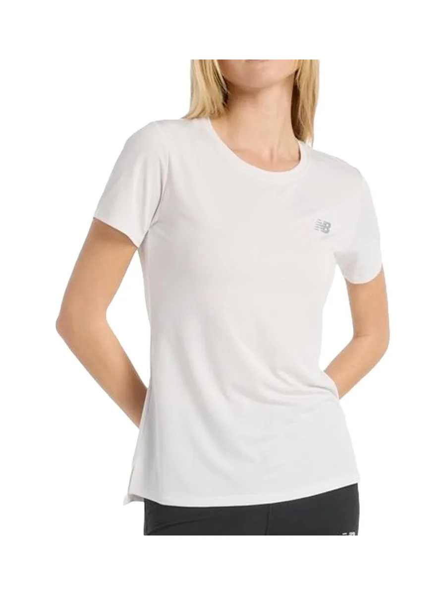 T-Shirt de Sport Blanc Femme New Balance Sport Sleeve 2
