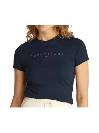 T-shirt Marine Femme Tommy Hilfiger Night Navy 1