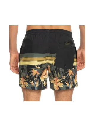 Maillot de bain Noir/Jaune Homme Quiksilver Floral 2