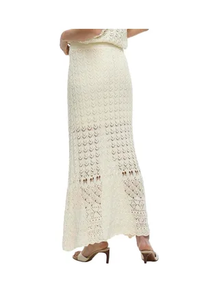 Jupe Beige Vila Femme Vidolise Ankle 2