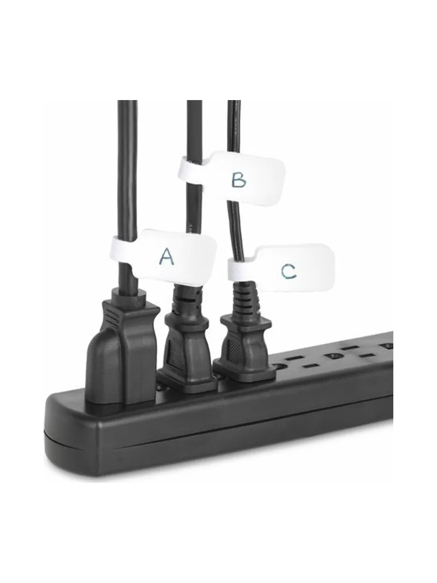 Cable Labels 100 Pack Hook-and-Loop 6