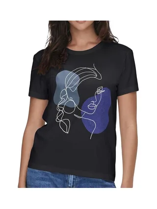 T-shirt Noir Femme JDY Life 1